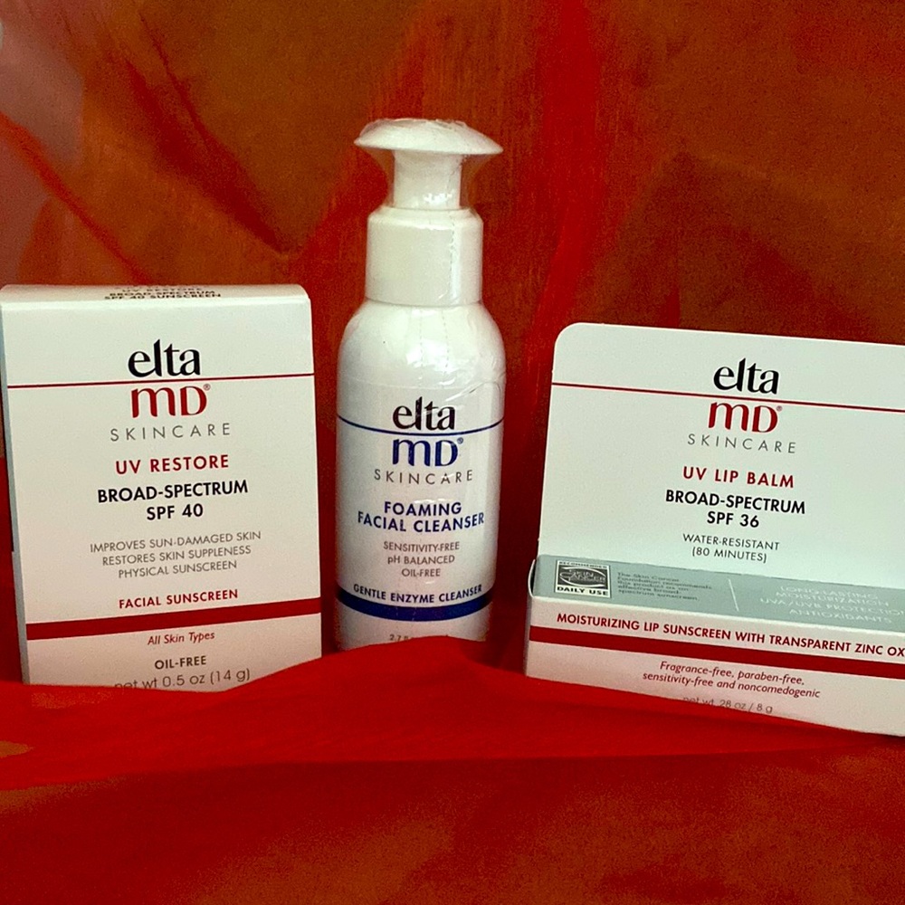 Elta MD Cleanser, Facial Sunscreen, UV Lip Balm